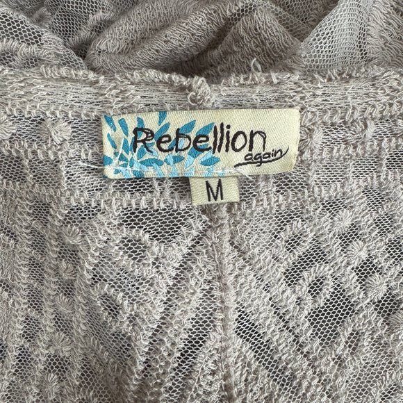🖤Rebellion Again Grey Lace Duster Cover Up - Picture 5 of 6